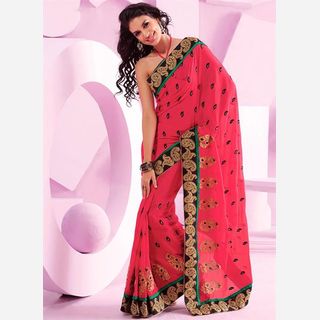 chiffon sarees with embroidery